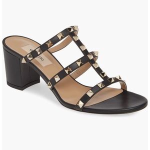 Valentino Rockstud Slide Sandal